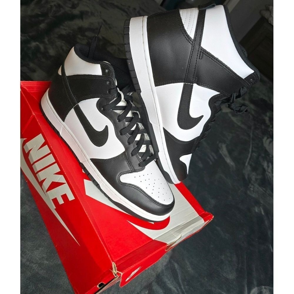 NIB Nike Dunk Hi Retro Panda Blk/ Wht DD1399 105 Men's Size 12